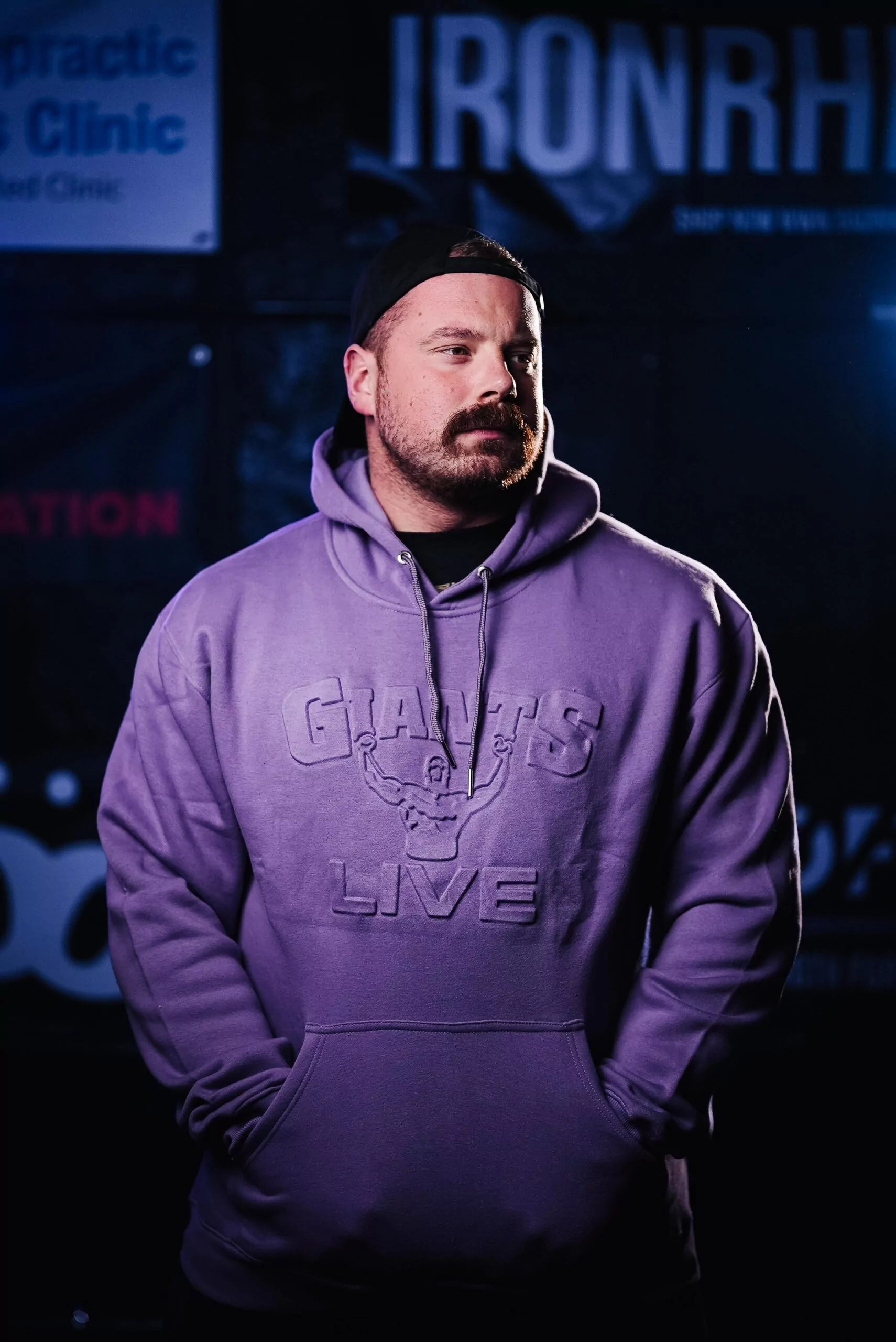 Giants Live Embossed Unisex Hoodie - Lilac - Image 2