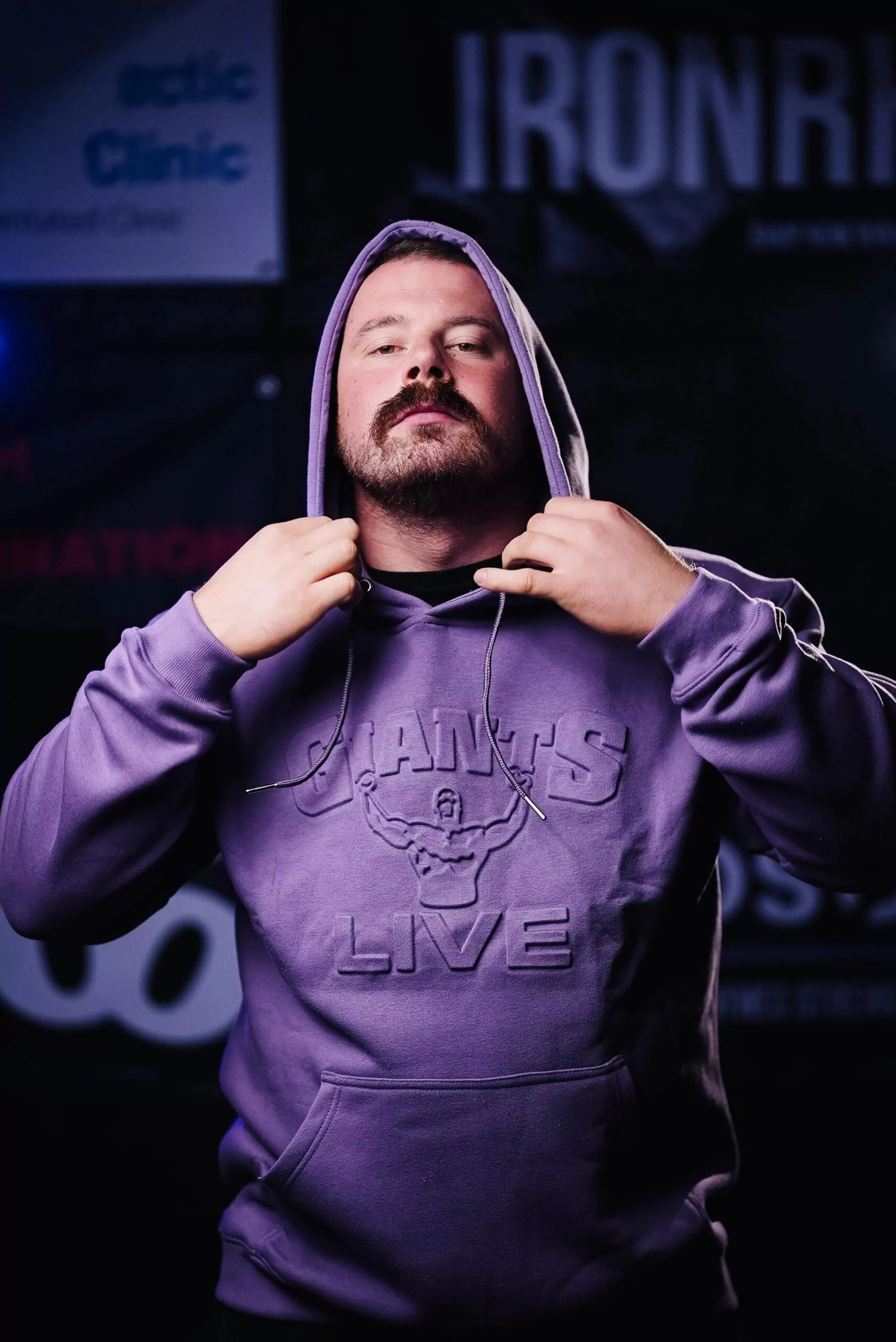 Giants Live Embossed Unisex Hoodie - Lilac - Image 3